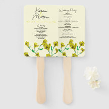 Gult Blommigt Vattenfärg Bröllop