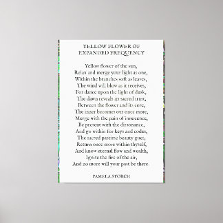 Gult Blommor av utökad Dikt för frekvens Canvastryck