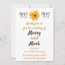 Gult Blommor Bröllop