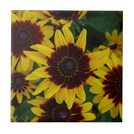 Gult Blommor Kakelplatta