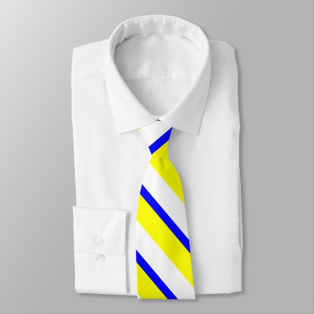 Gult Blue and White Collegiate Rand Tie Slips (Bunden)
