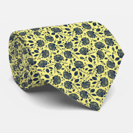 Gult Blue Blommigt Bröllop, Professionell Neck Tie Slips