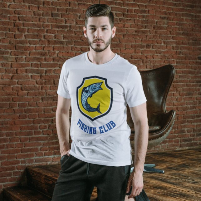 Gult Blue Fishing Klubb T-Shirt (Skapare uppladdad)