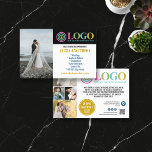 Gult Blue Logotyp Photos Promo Small Business Flygblad<br><div class="desc">Blå och gult marknadsföring-flygare för personligen för små företag med logotyp, foton, QR-kod och anpassningsbar. Personlig-reklamflygare för ditt småföretag, kanske fotografi, landskapsvård, skönhet, hälsa och mycket annat. Lägg till foton, adress, social-media, mobilt nummer och all information som dina framtida kunder och kunder kan behöva. Generiskt vita marknadsföring-flygare personlig med anpassningsbar,...</div>