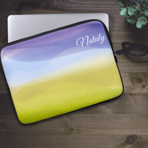 Gult blue minimalist med namn Electronics Bag Laptop Fodral