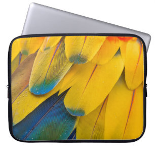 GULT BLUE OCH RÖDA FÅGLAR AV PARADIST FLOWER LAPTOP FODRAL