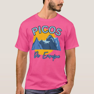 Gult Blue Picos de Europa peaks of Europe Mounta T Shirt