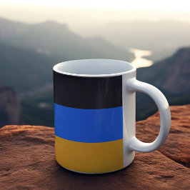 Gult Blue Rand Kaffemugg