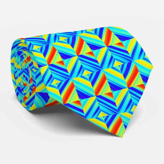 Gult Blue Red Grönt Slips (Rullad)
