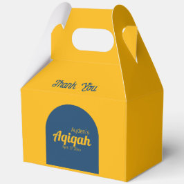 Gult Blue Solid Färg Plain, Aqiqah Baby Shower Presentaskar