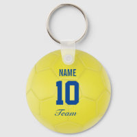 Gult Blue Team Occer Ball Personlig Namn