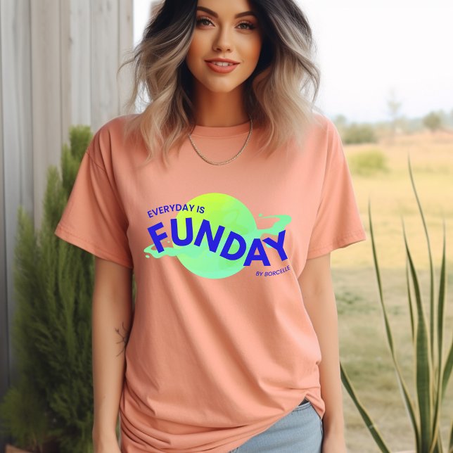 Gult Blue Vibrant Modern Play Citattecken T-Shirt (Skapare uppladdad)