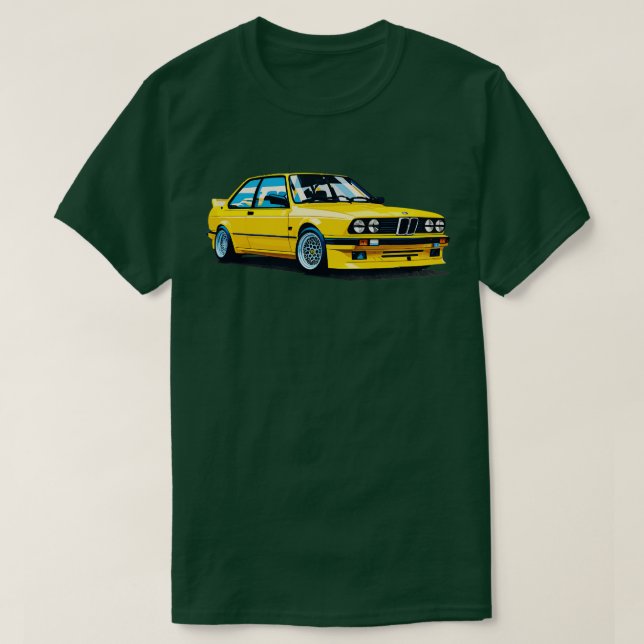 Gult BMW 1 T Shirt (Design framsida)