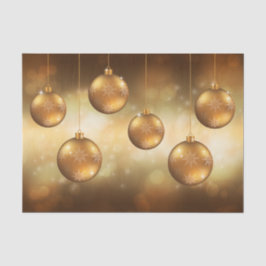 Gult Bokeh: Golden Gult Jul Baubles