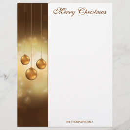 Gult Bokeh: Golden Gult Jul Baubles Brevhuvud