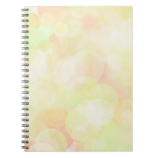 Gult Bokeh Spiral fotopatbok för foto Anteckningsbok