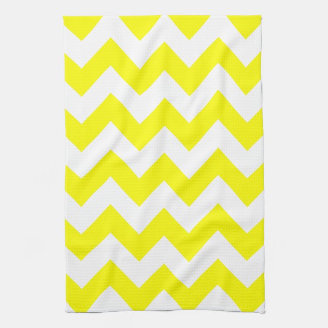 Gult Bold Chevron Kökshandduk (Vertikal)