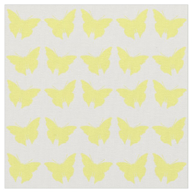 Gult Bold Mod Butterflies Tyg (Närbild)