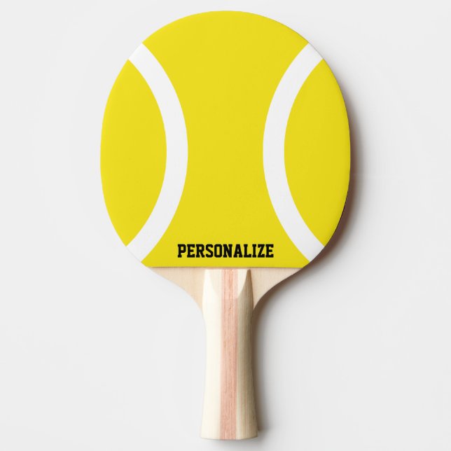 Gult boll pingpongpaddel till bord tennis pingisracket (Framsidan)