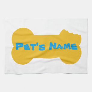 Gult Bone personlig Hund Kitchen Towel Kökshandduk