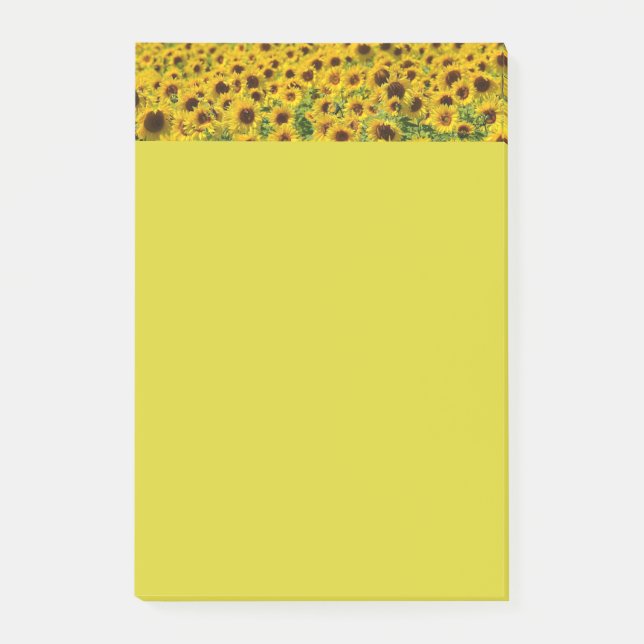 Gult Botaniska Blommigtar Post-it Block (Framsida)