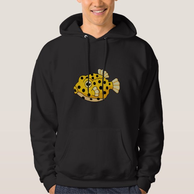 Gult Box-fisk Hoodie (Framsida)