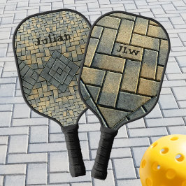 Gult Brick och Grått Patternerad Personlig