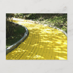 Gult Brick Road Postcard Inbjudan Vykort