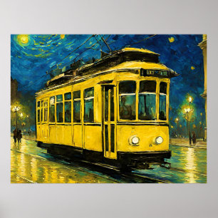 gult-bricka på en stjärnnatt - Budapest Poster