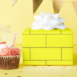 Gult Bricks Mönster Wrapping Papper Presentpapper