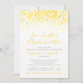 Gult bröllop - förnyelse ett år lyckligtvis efter inbjudningar