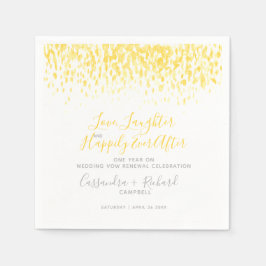 Gult bröllop - förnyelse ett år lyckligtvis efter pappersservett