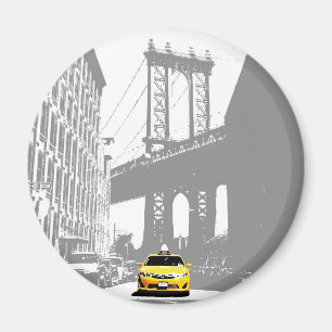 Gult Brooklyn Bridge Nyc New York City Magnet