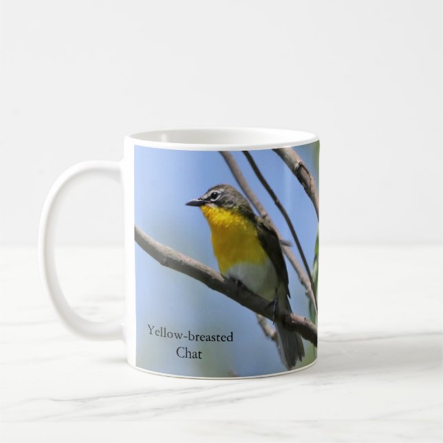 Gult-bröstad Chatta mugg av BirdingCollectibles (Vänster)