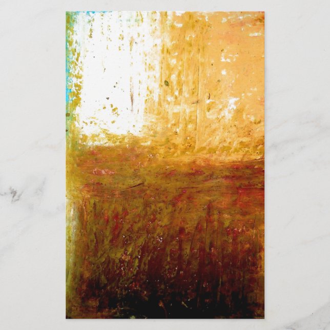 Gult Brown-Abstrakt Brevpapper (Framsida)