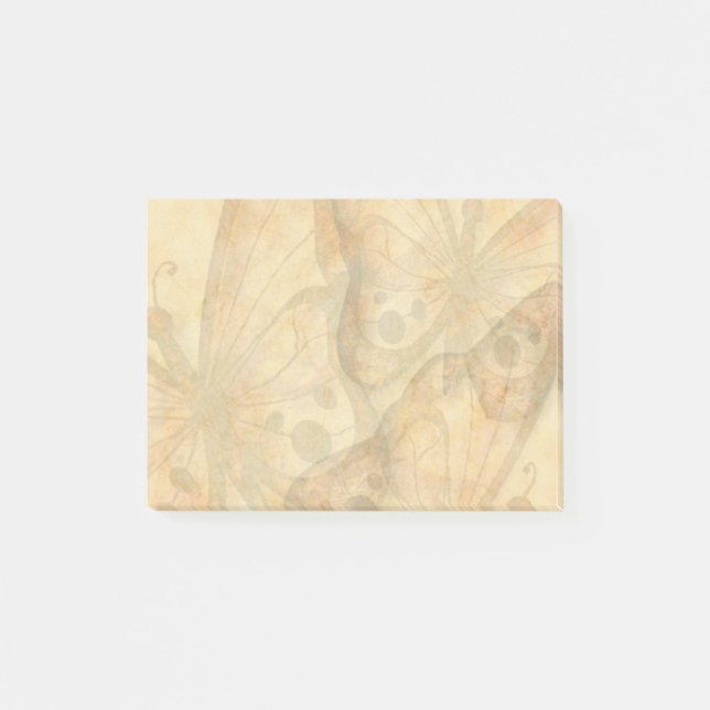 Gult Brown Butterfly Post-it Block (Framsida)