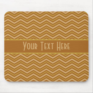 Gult & Brown Chevron Mönster mousepad Musmatta