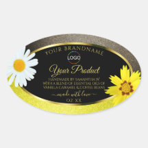 Gult Brown Glitter Black Product Labels Add Logoty