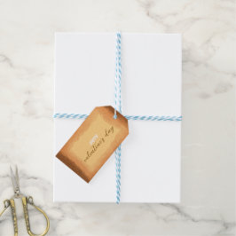 Gult - Brown Valentine Day Presentetikett