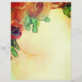 Gult Brun Blommigt Skrapbok Papper