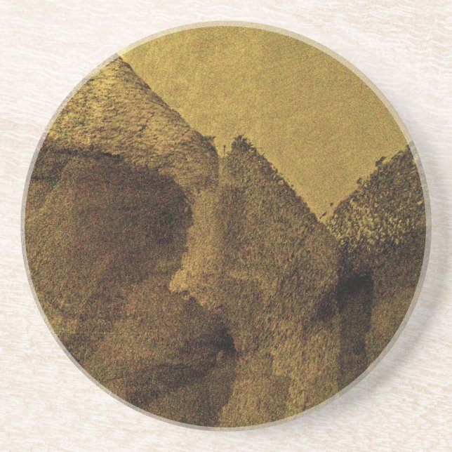 Gult brun svart abstrakt som målar penseldrag underlägg (Framsidan)