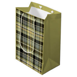 Gult-brun tartan plaid.