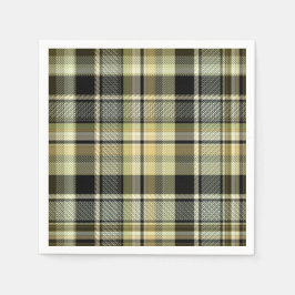 Gult-brun tartan plaid. pappersservett