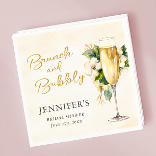 Gult Brunch och Bubly Möhippa Pappersservett