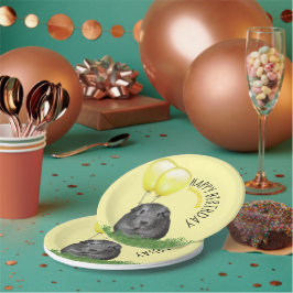 Gult Bubblor för det anpassade namnet Birthday Gui