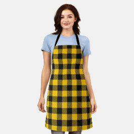 Gult buffalo plaid Apron