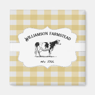 Gult Buffalo Play Farm Cow Magnet