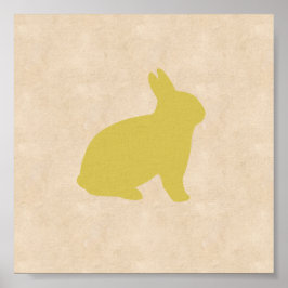 Gult Bunny Canvas Poster