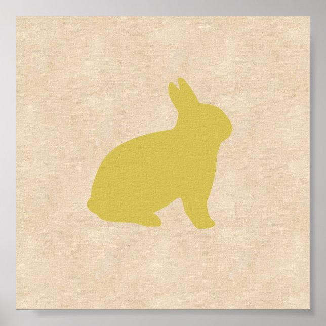 Gult Bunny Canvas Poster (Framsidan)
