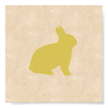 Gult Bunny Canvas Poster